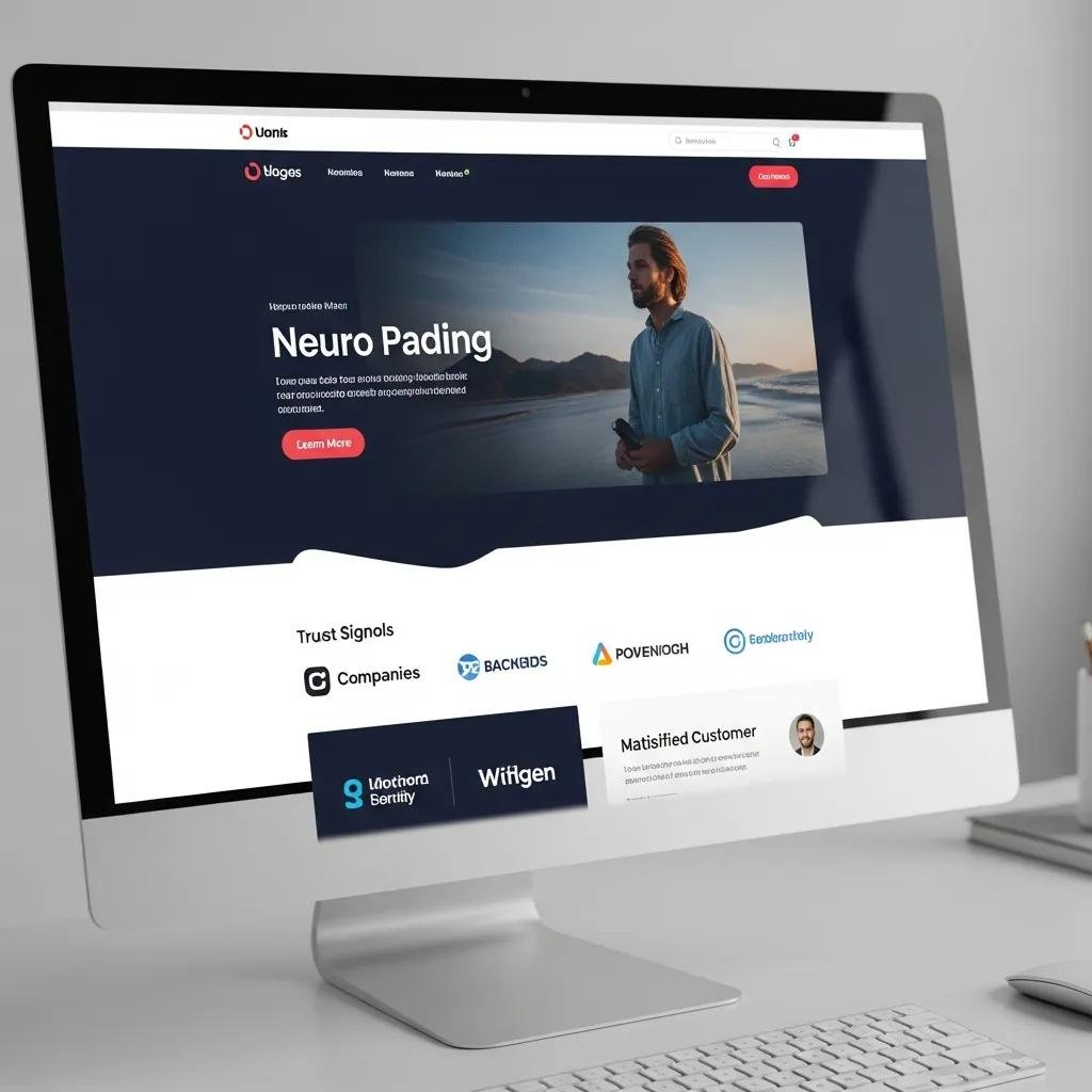 Well-designed website interface highlighting effective UX elements